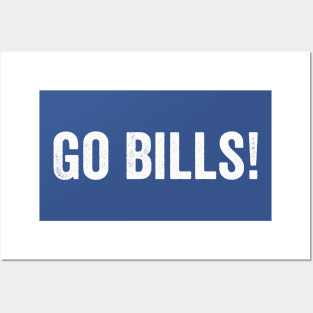 Go Bills ! - White Style Posters and Art